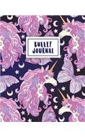 Bullet Journal: Magical Unicorn 150 Dot Grid Pages (Size 8x10 Inches) with Bullet Journal Sample Ideas