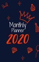 2020 monthly planner for girs. with place to take notes a gift for birthday stay organized with these flexible schedule Great for use in school and college