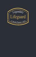 Legendary Lifeguard, 12 Month Planner 2020: A classy black and gold Monthly & Weekly Planner January - December 2020