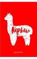 Lined Journal: Nephew Llama Cute Alpaca Animal Lover Llama-Lover - Red Ruled Notebook - Diary, Writing, Notes, Gratitude, Goal Journal - 6x9 120 pages