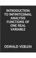 Introduction to Infinitesimal Analysis Functions of One Real Variable
