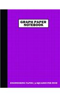 Graph Paper Notebook. Engineering Paper-5 Squares Per Inch: Grid Notebook/Grid Paper Journal 8.5x11 in. Violet