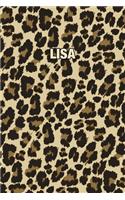 Lisa: Personalized Notebook - Leopard Print (Animal Pattern). Blank College Ruled (Lined) Journal for Notes, Journaling, Diary Writing. Wildlife Theme Des
