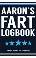 Aaron's Fart Logbook Farting Journal For Gassy Guys