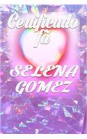 Certificado fã Selena Gomez: Rosa, Brilhante, Diamante, Tamanho 6x9, 100 páginas Perder você para me amar, iPhone11 Pro, dois meses