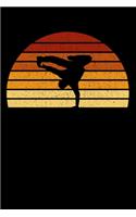 Breakdancer Notizbuch: A5 Kariert 108 Seiten - Vintage Sonne Breakdance Notizheft - Geschenk für Breakdancer
