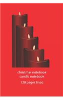 christmas notebook candle notebook