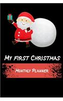 My first christmas Notebook 2020: Monthly Planner 6x9 120 pages