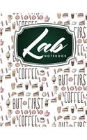 Lab Notebook: Chemistry Laboratory Notebook, Lab Notebook Ruled, Lab Notebook Graph, Student Lab Notebook, Cute Coffee Cover(2 Lab Notebooks)
