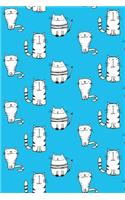 Journal Notebook For Cat Lovers Sketchy Cats Pattern 2: 110 Page Lined and Numbered Journal With Index Pages In Portable 6 x 9 Size, Perfect For Writing, Taking Notes, List Making, Journaling and Doodling(7 Wordworthy Series Lined)