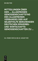 Posen Vom 20. Bis 22. August 1913