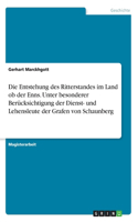 Die Entstehung des Ritterstandes im Land ob der Enns. Unter besonderer Berücksichtigung der Dienst- und Lehensleute der Grafen von Schaunberg