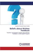 Beliefs about Written Feedback