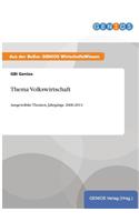 Thema Volkswirtschaft