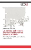 La política pública de profesionalización del servicio público: (Spanish)
