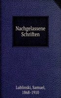 Nachgelassene Schriften