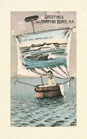 Vintage Lined Notebook Greetings from Hampton Beach