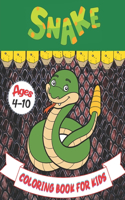 Snake Coloring Book For Kids Ages 4-10