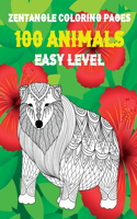 Zentangle Coloring pages - 100 Animals - Easy Level