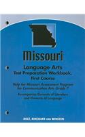 Missouri Language Arts Test Preparation Workbook, First Course: Help for Missouri Assessment Program for Communication Arts Grade 7