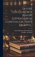 De Iure Singulorum A Maiori Suffragiorum Comitialium Parte Excepto...