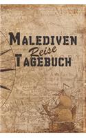 Malediven Reise Tagebuch: 6x9 Reise Journal I Notizbuch mit Checklisten zum Ausfüllen I Perfektes Geschenk für den Trip nach Malediven für jeden Reisenden