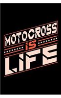 Motocross is Life: Graph Paper 5x5 Notebook for People who love their Sports and Hobbies