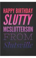 Happy Birthday Slutty McSlutterson From Slutsville