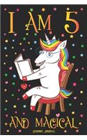 Unicorn Journal I am 5 and Magical