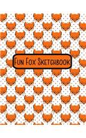 Fun Fox Sketchbook: 8.5 x 11 Cute Red Fox Themed Blank Sketchbook For All Your Home, School And Business Note Needs