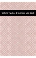 Calorie Tracker & Exercise Log Book: 120-Day Personal Food Journal & Fitness Diary Daily Gratitude Journal with Prompts, Small Lined Notebook