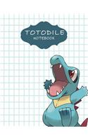 Totodile Notebook: Favorite Pokemon Grid Blankbook Journal