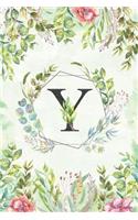 Y - Monogrammed Floral Journal