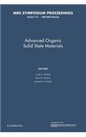 Advanced Organic Solid State Materials: Volume 173