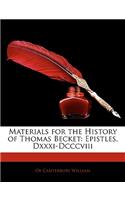 Materials for the History of Thomas Becket