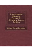 Il Censimento Milanese, Volume 2 - Primary Source Edition