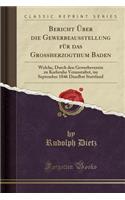 Bericht Ã?ber Die Gewerbeausstellung FÃ¼r Das Grossherzogthum Baden: Welche, Durch Den Gewerbeverein Zu Karlsruhe Veranstaltet, Im September 1846 Daselbst Stattfand (Classic Reprint)