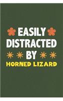 Easily Distracted By Horned Lizard: A Nice Gift Idea For Horned Lizard Lovers Funny Gifts Journal Lined Notebook 6x9 120 Pages