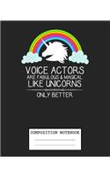 Composition Notebook: Unicorn Soft Glossy Cover Magical Rainbow Unicorns Kids Wide Ruled Blank Lined Journal Paper 7.5 x 9.25 Inches 110 Pages