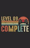 Level 09 Complete: Level 9 Complete Vintage Birthday 9th Wedding Funny Gift Journal/Notebook Blank Lined Ruled 6x9 100 Pages