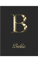 Belle: 1 Year Daily Planner (12 Months) - Yellow Gold Effect Letter B Initial First Name - 2020 - 2021 - 365 Pages for Planning - January 20 - December 20 