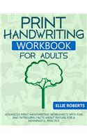 Print Handwriting Workbook for Adults