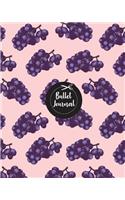 Bullet Journal: Purple Grape Drawing Pattern Cover: Notebook, Bullet Journal Dotted Grid, 120 Pages (8 X 10)