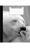 Polar Bear Composition Book: Polar Bear Composition Notebook. 132 Pages Wide Ruled 7.5x9.25"