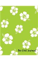 Dot Grid Journal: Bullet Journal - Dot Matrix Grid Notebook and Planner - Sketch Book - Calligraphy Handwriting Practice Book - Organiser - Stunning Glossy Green Hibi
