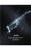 Guitar Tablature Manuscript Notebook: Blank Sheet Music Paper With Chord Boxes, Wide Staff, Tab And Lyric, Songbook, White Pages Journal Book