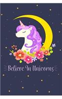 Unicorn Notebook Believe in Unicorns Journal & Doodle Diary