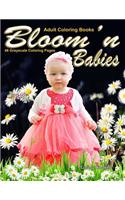 Adult Coloring Books Bloom'n Babies 48 Grayscale Coloring Pages