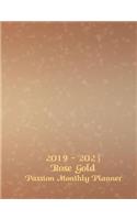 2019 - 2023 Rose Gold Passion Monthly Planner