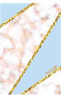 Taccuino: Elegante E Pratico - Mosaico in Marmo Ciano Blu Rosa E Oro - Diario, 120 Pagine, a Righe(8 Taccuino Libretto)